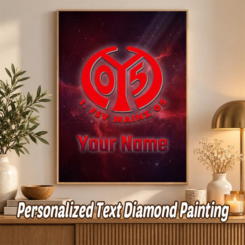 Mainz 05 Custom Name Text 5D Diamond Painting Kit DIY Full Drill Diamond Art Decoration