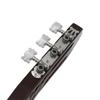 Three-in-Line Classical Guitar Tuners with Flower Pattern Knobs and Wooden String Posts