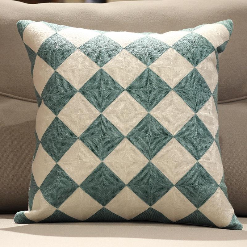 

Простая Современная Геометрическая Подушка Вышитая Новый Стиль Подушка для Дивана в Гостиной Подушка Подушка для Сна в Офисе 45 * 45cm (pillowcase + pillow core)