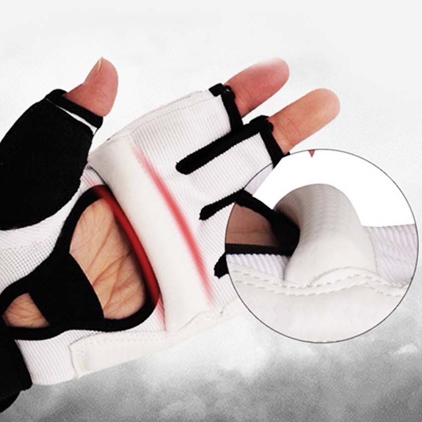 Half Finger Training Boxing Gloves Leather Fight Glove MMA Mitts Sanda Karate Sandbag Muay Thai Kick Men Kinder