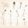 EDTRE Silver Gray Makeup Brush Set of Soft Fiber with PU Leather Multifunctional Everyday Makeup Brush Portable and Suitable for Sensitive Beginner