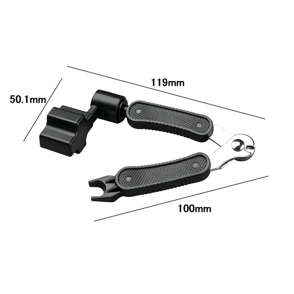Guitar String Multifunctional String Pin Compatible with and Black Winder, Winder, Nipper, Remover, Acoustic, Electric, Bass, Ukulele, Lightweight,