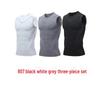 Men's Quick-Dry Sleeveless Three-Piece Fitness Set for Running and Basketball