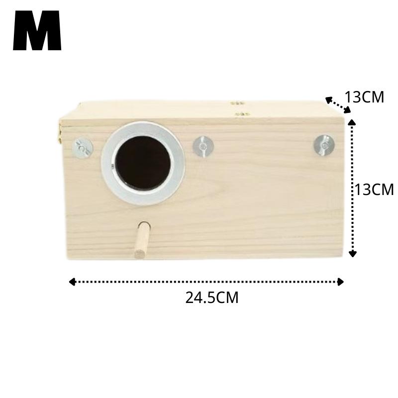 Transparent Wooden Bird House Nest for Parrots Parakeets Cockatiels Breeding Box Cage Accessories  Home Balcony Decoration Easy