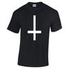 Inverted Upside Down Cross T-Shirt Satan Devil Odd Future Black White Tee Shirt