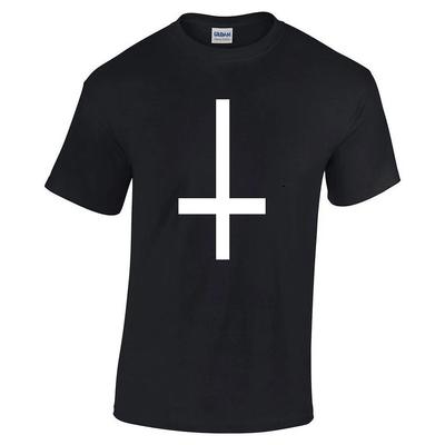 Inverted Upside Down Cross T-Shirt Satan Devil Odd Future Black White Tee Shirt