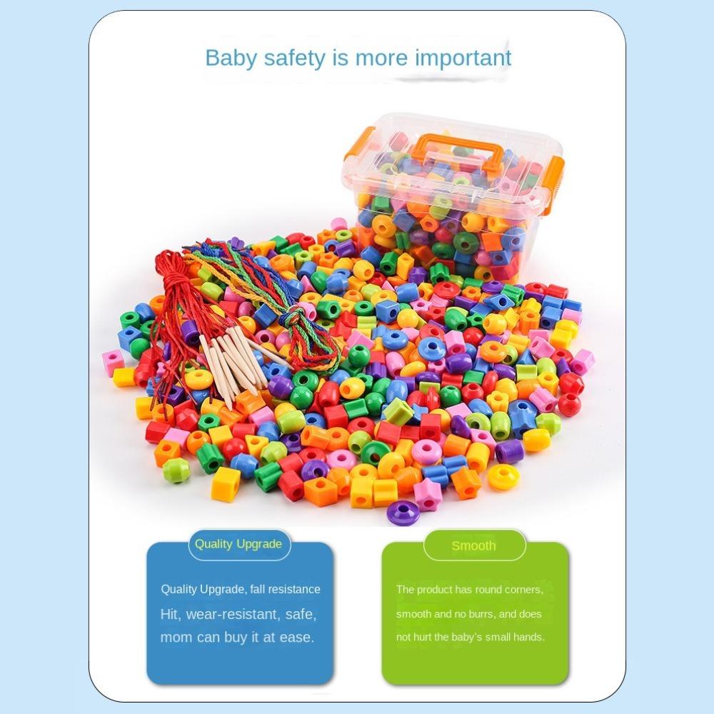 Crafts Lacing Beads Toy Training Toys Rainbow Lacing Beads Toys  Fine Motor Activities