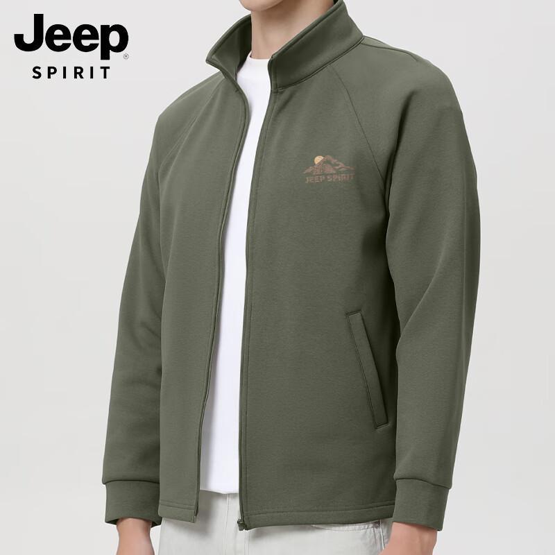 

JEEP SPIRIT Men s Stand-Collar Casual Quick-Dry Knit Jacket M