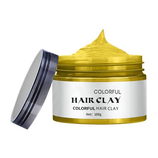 Crème de teinture capillaire jetable, 100ML, plantes naturelles colorées, lavable, sûre, pour hommes et femmes, coiffure instantanée, coloration temporaire, cire, boue