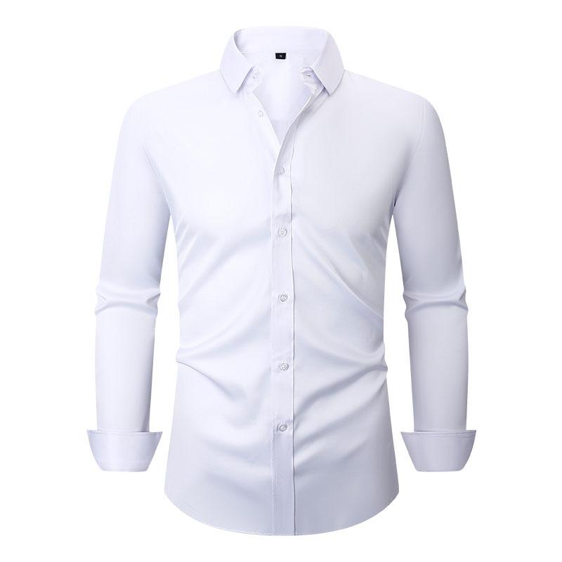 Men’s Wrinkle-Resistant Stretch Long Sleeve Dress Shirt