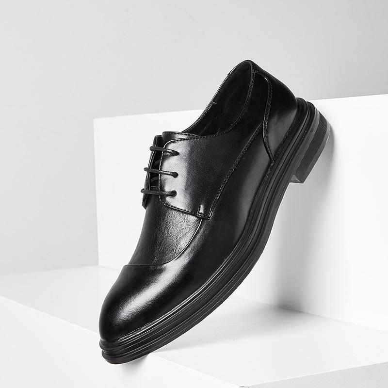 New Fashion Casual Men'S Shoes Low-Top Lace-Up Formal Business Leather Shoes One Shoe 3092-X