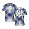 Italia Flag 3D tištěný dres letní móda krátký rukáv ležérní pánské sportovní tričko rychleschnoucí prodyšné fotbalové tričko