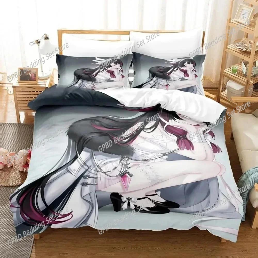 Anime Game Genshin Impact Columbina Comfortable Duvet Cover Pillowcase Bedding Set Children Bedroom Decoration Home Textile