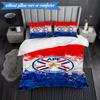 3PCS Paraguay Football Federation Emblem Bedding Set 2D Printing (Includes 1 Duvet Cover + 2 Pillowcases Coreless), Bedroom decor,Fan gift