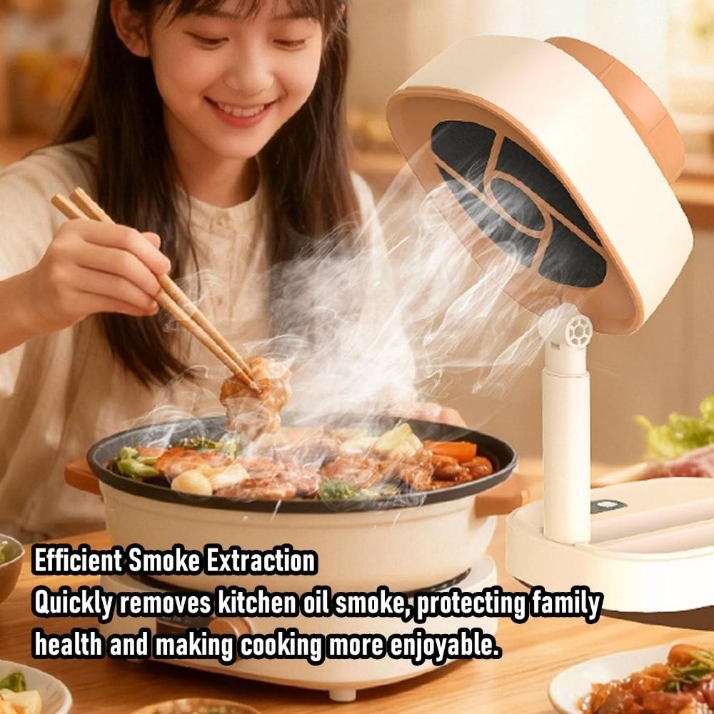 High Suction Power Folding Mini Range Hood Adjustable Angle Cooking Fume Extractor  Home Kitchen