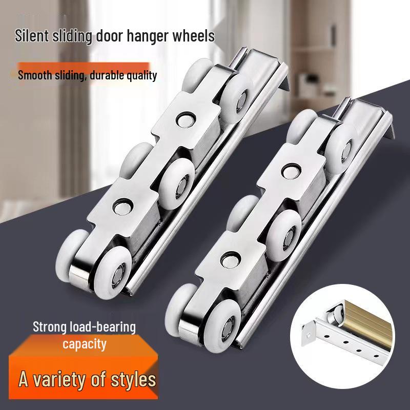 Sliding Door Silent 8-Wheel Stainless Steel Roller with Nylon Bearings for Furniture