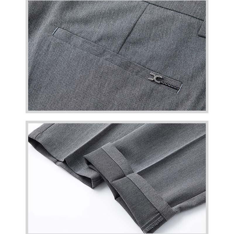 Hengyuanxiang Men's Non-Iron Straight Business Casual Pants