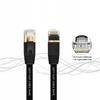 LAN ETHERNET FLAT NETWORK CABLE SFTP CAT7 10m black