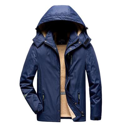 Veste d'hiver en velours pour hommes d'âge moyen et personnes âgées, vêtements d'extérieur décontractés et amples rembourrés de coton pour hommes