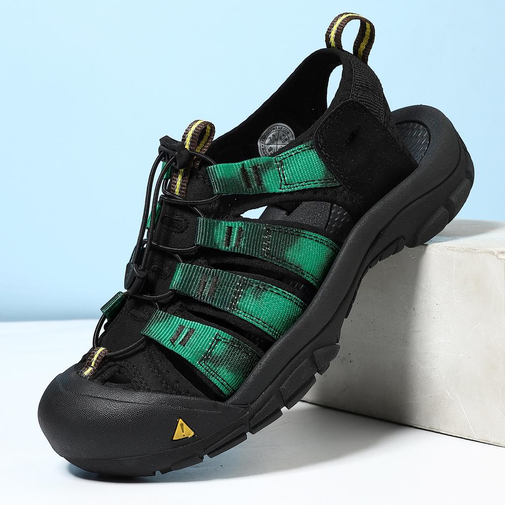 Independent station popular summer sandals men's thick-soled bag head men's beach shoes large size outdoor casual shoes