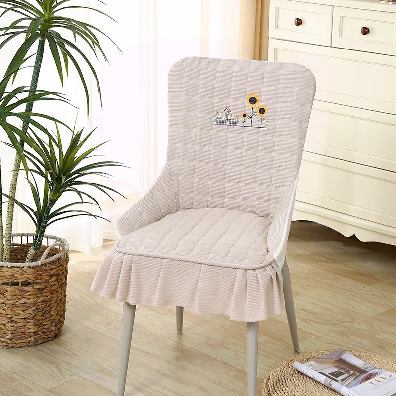 

Новый чехол для стула, полный комплект стульев для ресторана, защитный чехол для стула, специальная форма, интегрированная подкладка для обеденного стола One Size