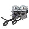 Motorcycle Carburetor Metal Dual Carb Assy Replacement for Rebel 250 CMX250C CA250