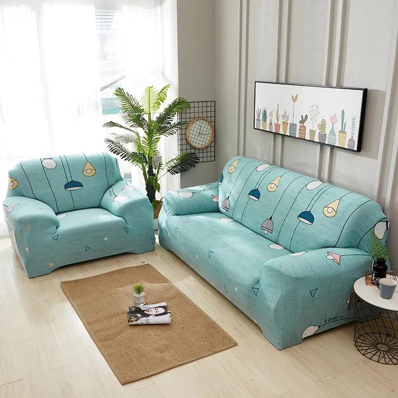 Elastic Sofa Covers for Living Room Simple Mordern Casual Slipcover Universal Anti Slip Cartoon Sofa Slip Cover 1/2/3/4 Seater
