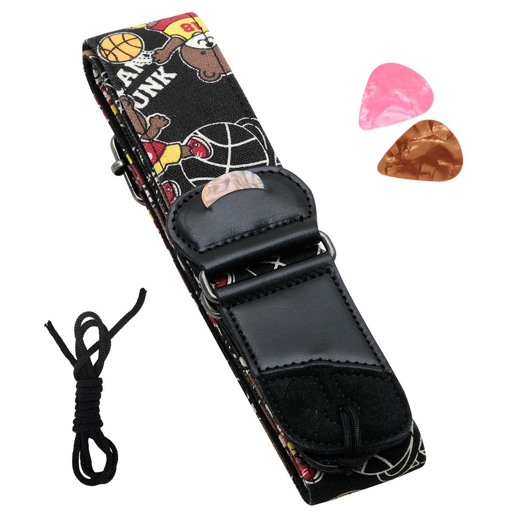 Electric Guitar Strap Premium Guitar Belts with Pick Suitable for Acoustic Guitar Ukulele Banjo Mandolin Bass Guitar Accessories