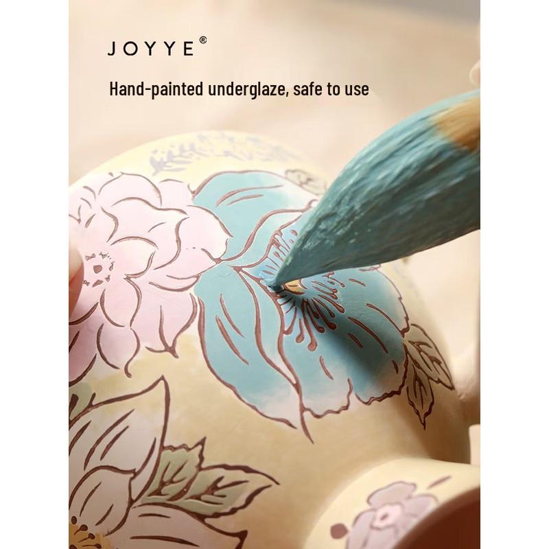 JOYYE Hand-Painted Camellia Ceramic Mug