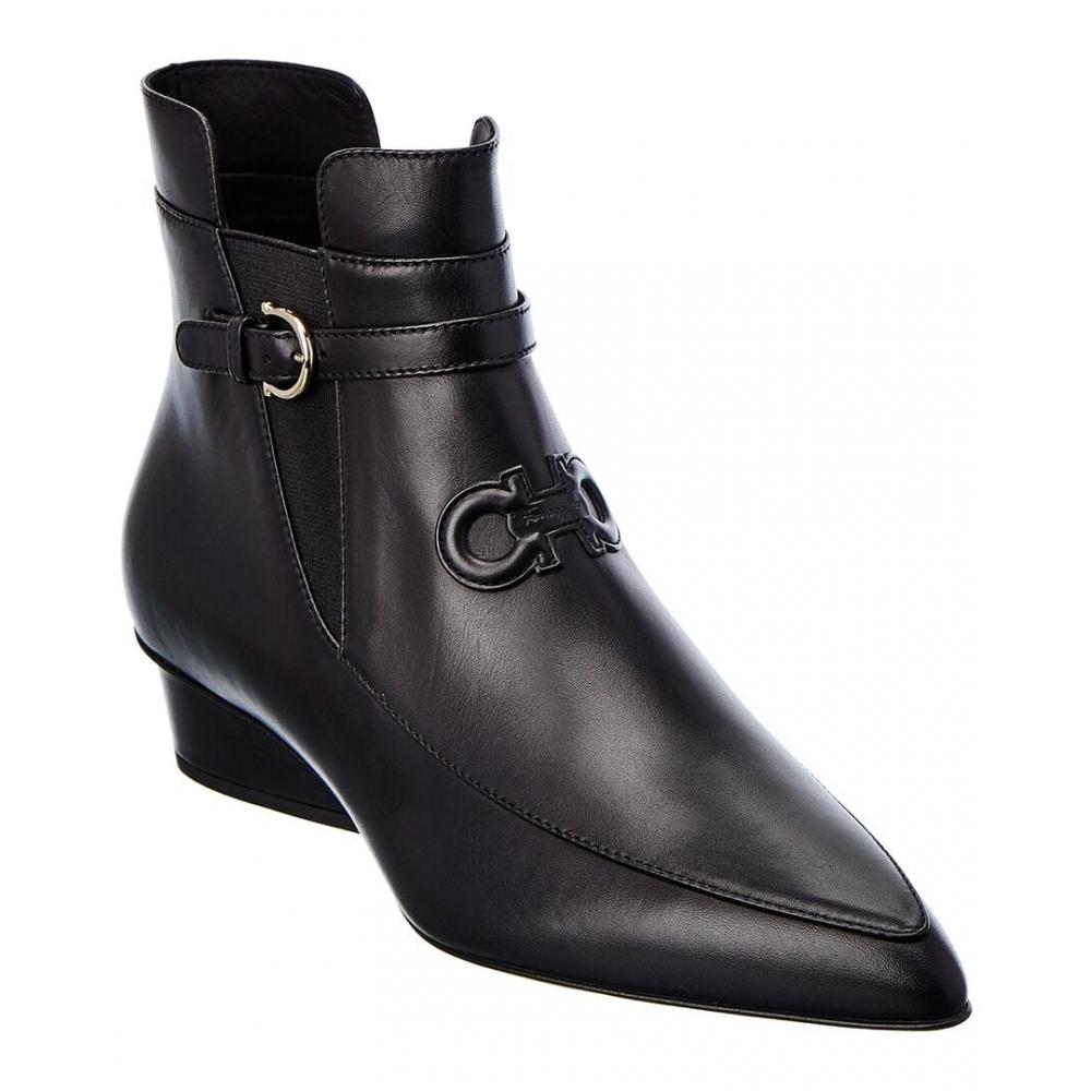 

Кожаные ботильоны Salvatore Ferragamo Ferragamo Gancini