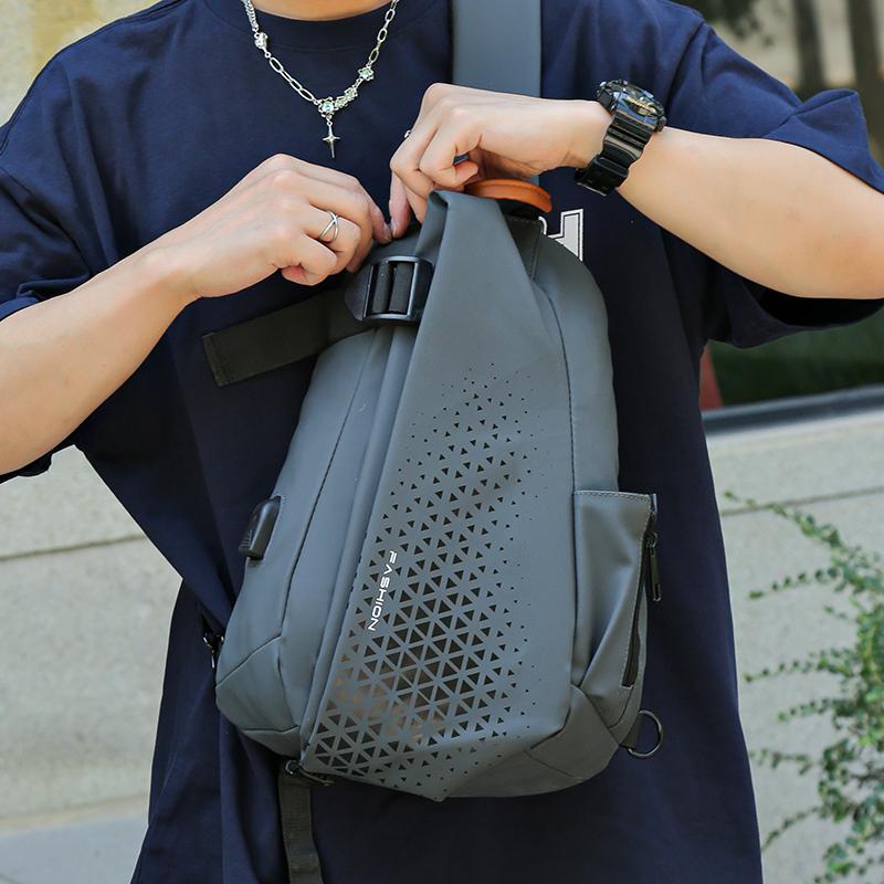 Men's Chest Bags Cloth Casual Crossbody Bag Sports Messenger Bag Travel Outdoor Waterproof Shoulder Bags Sling Bag Waist Bag