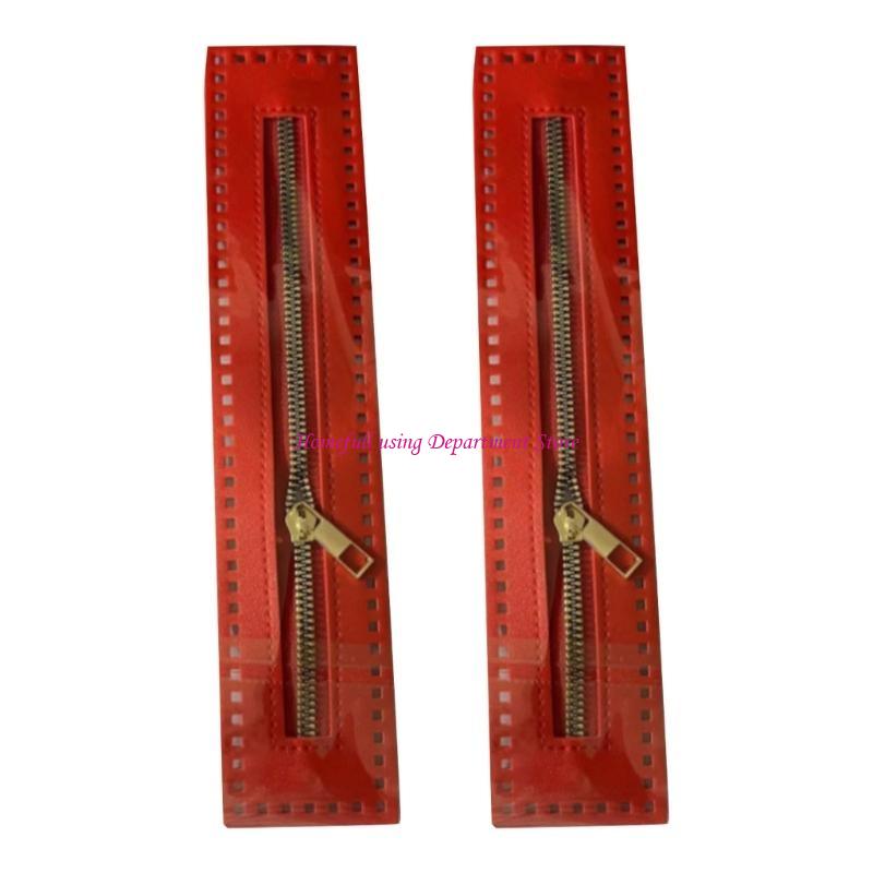  2Pcs Zips for Sewing Close-end Zips Fasteners Metal Zippers Fasteners Bag Zips