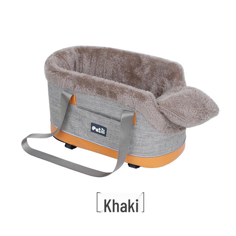 

Подушка для автокресла для питомца: Переносное безопасное гнездо для кошек и маленьких собак One Size хаки