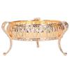 Obstschalen Zinklegierung Obstserviertablett Rund Gold Dekoratives Serviertablett Retro Metall Snacktablett Restaurant Servieren