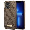 Guess GUHMP14LU4GPRW iPhone 14 Pro 6,1 marron/brown coque rigide Plaque Logo 4G MagSafe