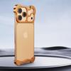 Irregular Metal Bumper Phone Case For IPhone 17 16 15 14 13 12 Pro Max Plus Lens Film Protection Bare Aluminum Shockproof Cover
