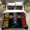 New Guns n'roses bplus retro Beding Set Printed Bed Linen Set With Pilowcase Bed Soft Duvet Cover Soft Single Double Quen Super King-Sized Dimensionsd
