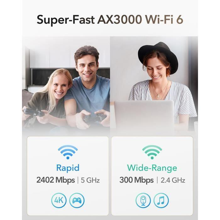 Routeur 4g lte advanced - cud - ax3000 - wi-fi 6 - vitesse 3,0 gbit/s - fente sim