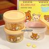 Rilakkuma Round Sealed Food Storage Containers Cute Japanese Style Portable For Home Outdoor Fruit Oatmeal Yogurt Snack Storage