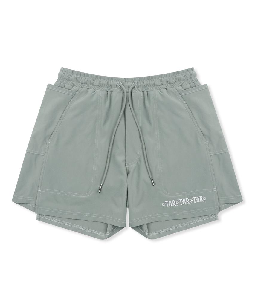 GLACK Ghptar002 6-Panel Shorts (Sage Green)