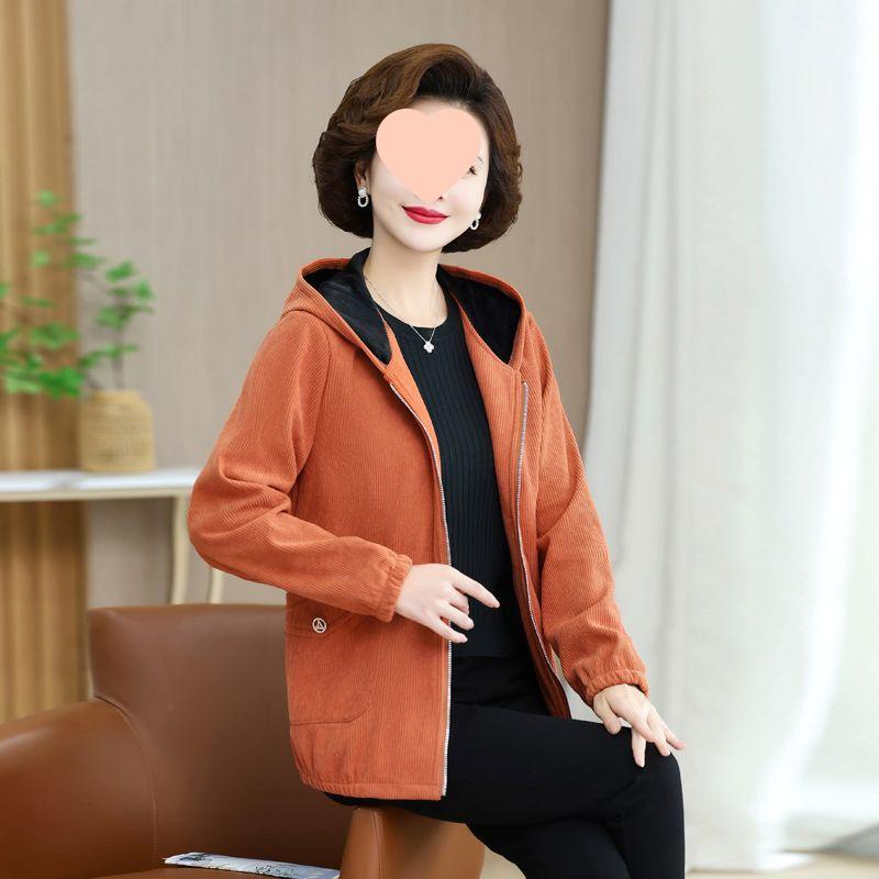 

Women s Corduroy Plus Velvet Jacket for Autumn/Winter - Slimming Fit for Middle-aged and Elderly XL (85-105)