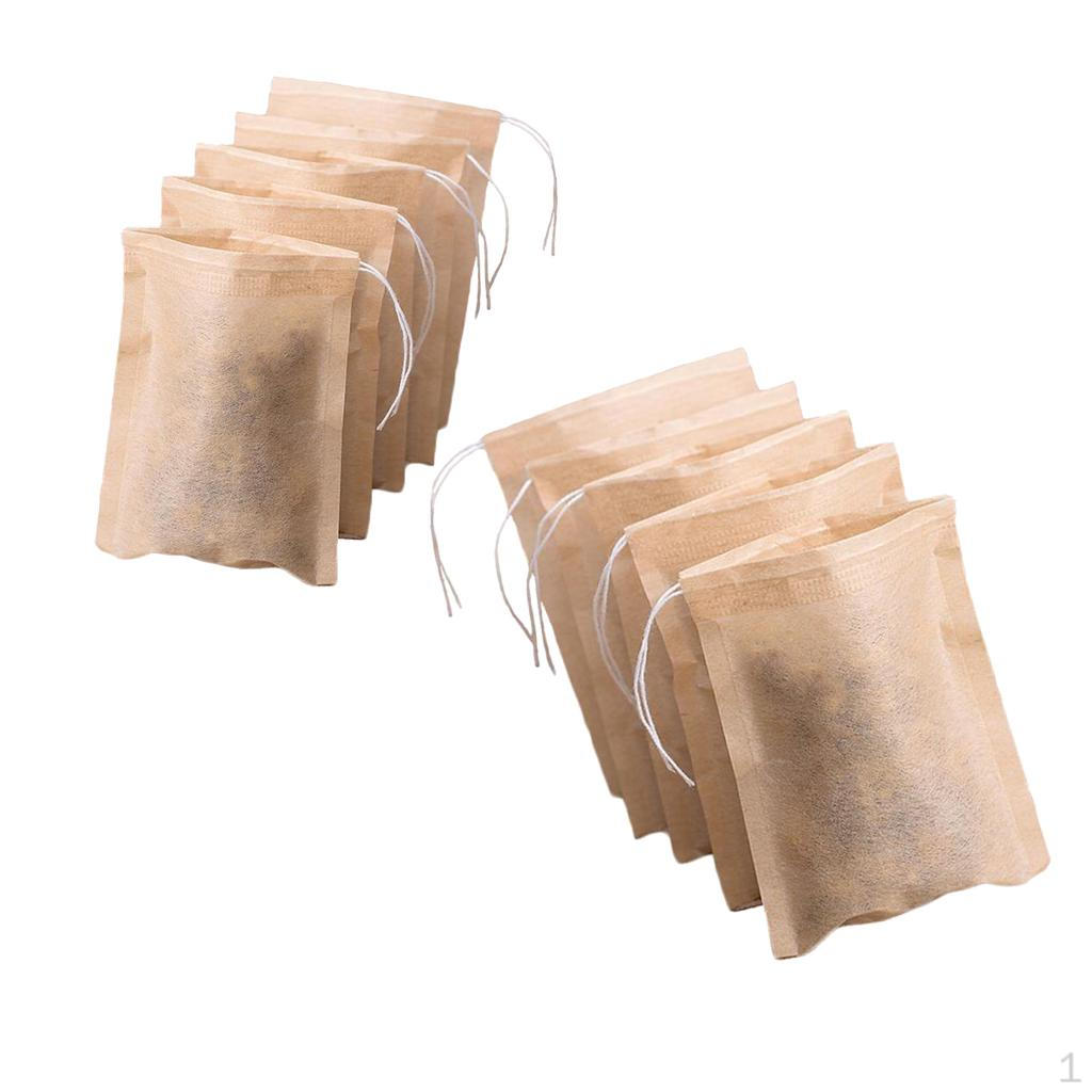 

200 шт. 5x9 см пустые чайные пакетики чайные фильтр-пакеты одноразовые инфузоры на шнурке для рассыпного чая