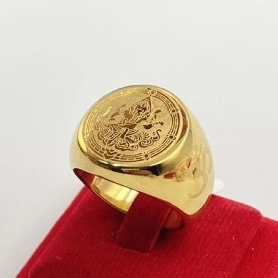 Hinduism Buddha Ganesha Elephant Head God Ring Powerful Success Amulet Blessings Jewelry Vintage Gifts Protect Travel Health Lucky Rich