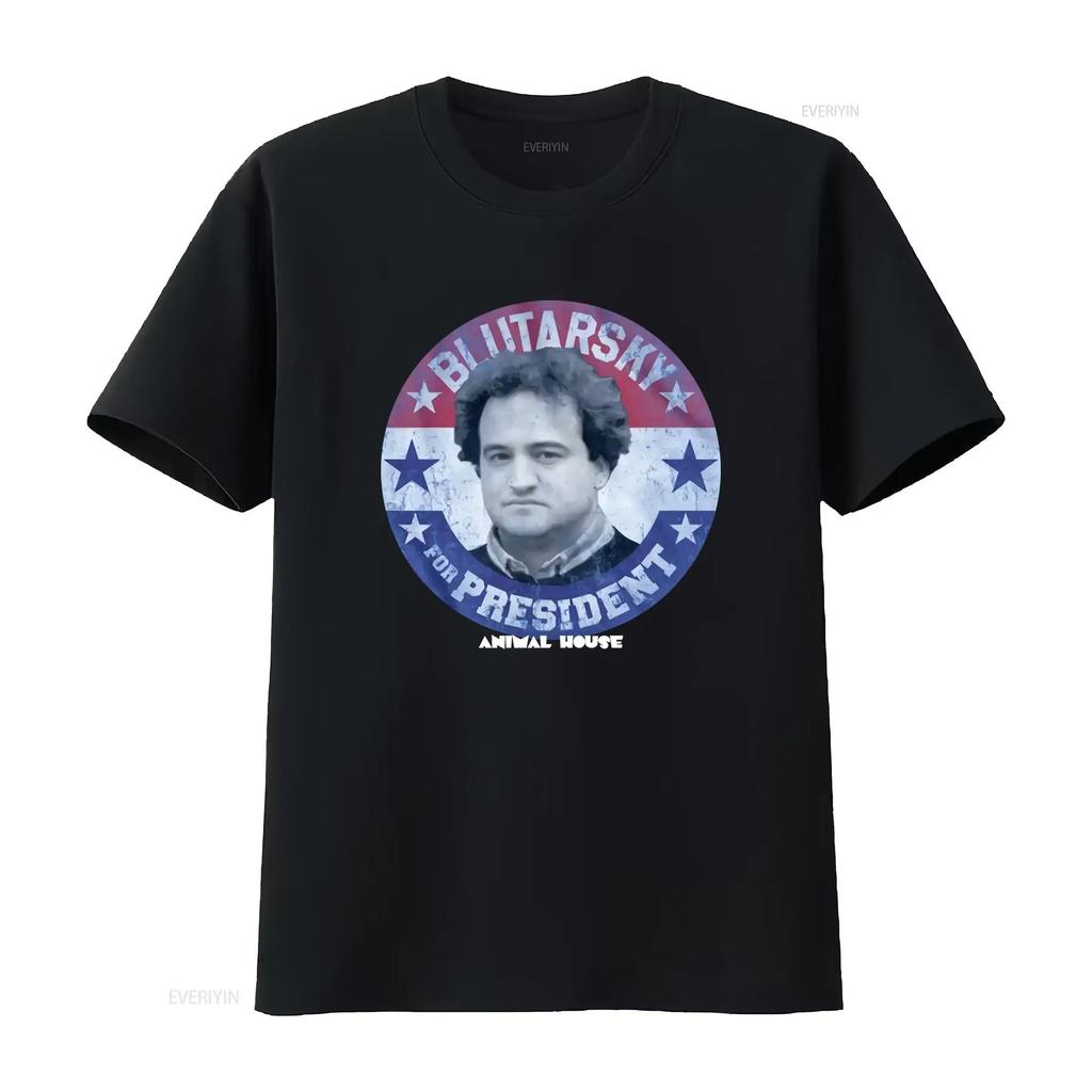 Vintage Retro Funny Animal House Movie Blutarsky For President Print Casual T Shirt Vintage Was