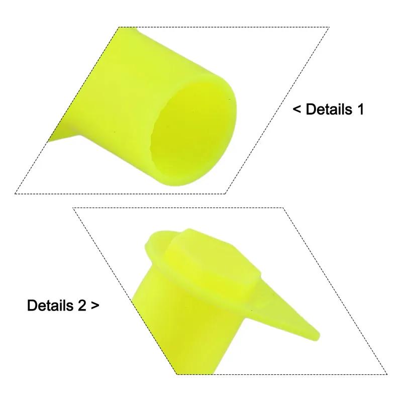 25 X 21mm Car Dust Cap Long Wheel Nut Indicators Yellow Safety Wheel Nut Indicators Loosening Check Tool Auto Accessories