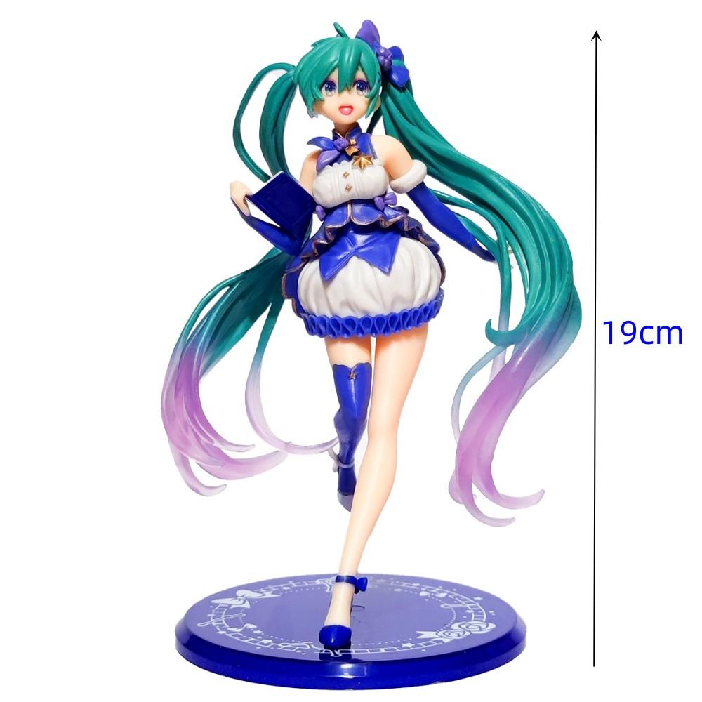 Original New Anime Hatsune Miku 14cm Virtual Singer Manga Statue Figurines  Model Toys computer desk cake decoration cute