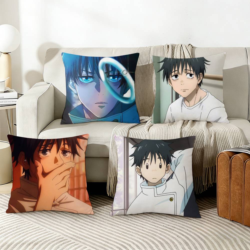 OOkkotsu Yuta JJujutsu KKaisen Pillow Case Living Room Sofa Cushion Cover Suitable For Home Bedroom Room Decoration