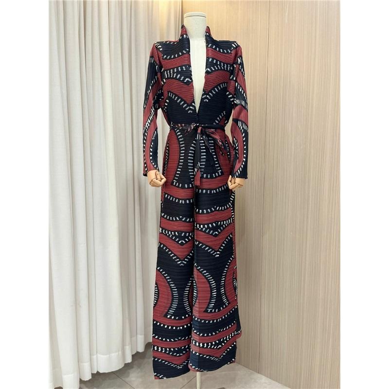 Long Gown Pleated Fall Models Versatile Trench Coat Coat Cape Print Women's Fashion