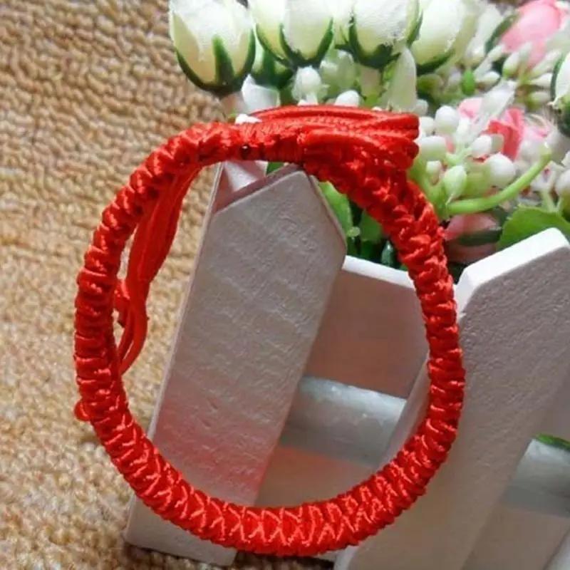 4Pcs ChineseLucky Red String Bracelet For Good Fortune Success And Protection Beautiful Blessings Jewelry