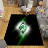 Werder Bremen Flanellmuster Quadratischer Teppich, Läufer, Teppich für Wohnzimmer Schlafzimmer Sofa Spielzimmer Dekor, Rutschfeste Fußmatte